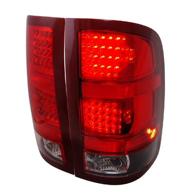 2007 - 2013 GMC Sierra LED Tail Lights - Red