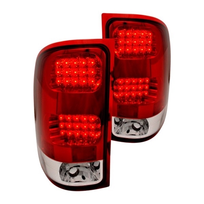 2007 - 2014 GMC Sierra HD LED Tail Lights - Red