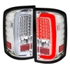 2014 - 2018 GMC Sierra 1500 LED Light Bar Tail Lights - Chrome