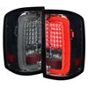 2014 - 2018 GMC Sierra 1500 LED Light Bar Tail Lights - Smoke