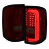 2014 - 2018 GMC Sierra 1500 LED Light Bar Tail Lights - Red/Smoke