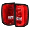 2014 - 2018 GMC Sierra 1500 LED Light Bar Tail Lights - Red