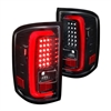 2015 - 2019 GMC Sierra HD LED Light Bar Tail Lights - Black