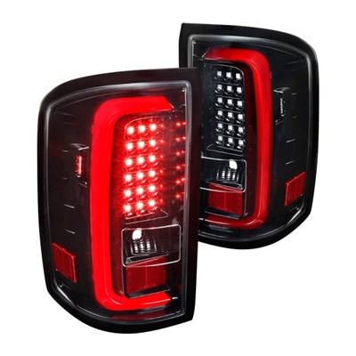 2015 - 2019 GMC Sierra HD LED Light Bar Tail Lights - Black