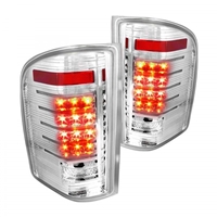 2007 - 2013 Chevy Silverado LED Tail Lights - Chrome