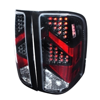 2007 - 2013 Chevy Silverado LED Tail Lights - Black