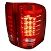 2007 - 2013 Chevy Silverado LED Light Bar Tail Lights - Red