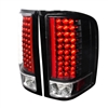 2007 - 2014 Chevy Silverado HD LED Tail Lights - Black