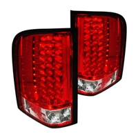 2007 - 2014 Chevy Silverado HD LED Tail Lights - Red