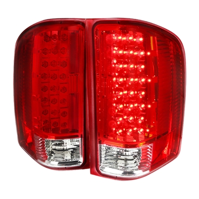 2007 - 2014 Chevy Silverado HD LED Tail Lights - Red