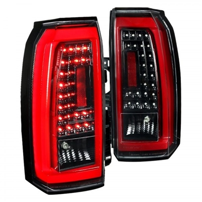 2015 - 2019 Chevy Tahoe LED Light Bar Tail Lights - Black