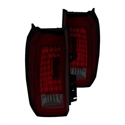 2015 - 2019 Chevy Tahoe LED Light Bar Tail Lights - Red/Smoke