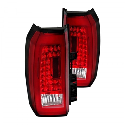 2015 - 2019 Chevy Tahoe LED Light Bar Tail Lights - Red