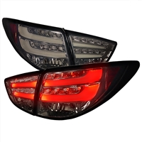 2010 - 2015 Hyundai Tucson LED Light Bar Tail Lights - Smoke