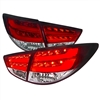 2010 - 2015 Hyundai Tucson LED Light Bar Tail Lights - Black