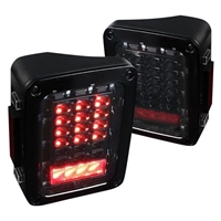 2007 - 2018 Jeep Wrangler LED Tail Lights - Black