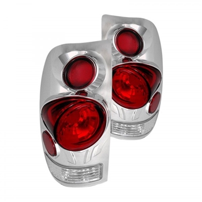 1999 - 2004 Ford F-550 Euro Style Tail Lights - Chrome
