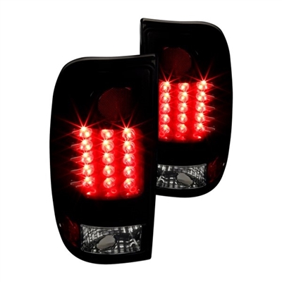 1999 - 2004 Ford F-350 LED Tail Lights - Black/Smoke