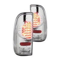 1999 - 2004 Ford F-550 LED Tail Lights - Chrome