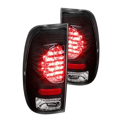 1999 - 2004 Ford F-450 LED Tail Lights - Black