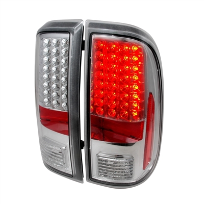 2008 - 2010 Ford F-450 LED Tail Lights - Chrome