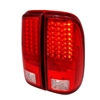 2008 - 2010 Ford F-550 LED Tail Lights - Red