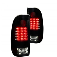 2011 - 2016 Ford F-350 LED Tail Lights - Black/Smoke