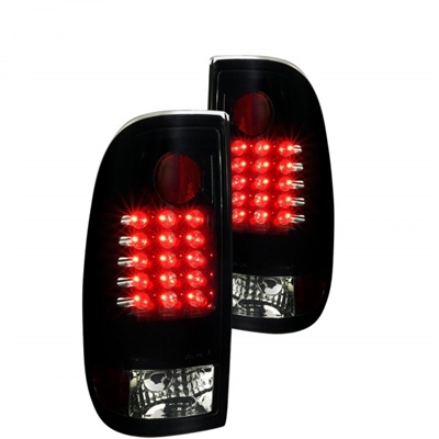 2011 - 2016 Ford F-450 LED Tail Lights - Black/Smoke