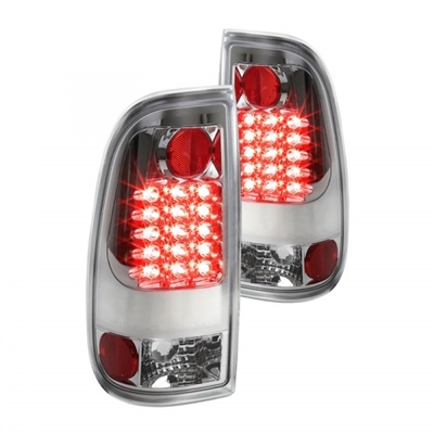 2011 - 2016 Ford F-450 LED Tail Lights - Chrome