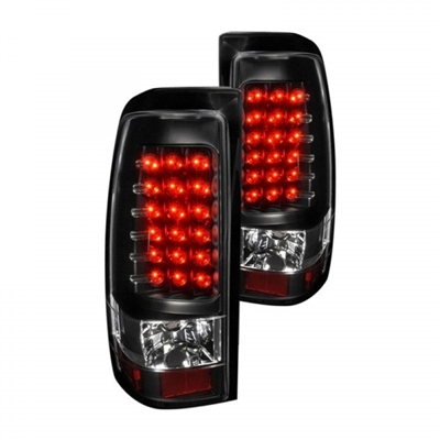 2004 - 2007 Chevy Silverado 3500 LED Tail Lights - Black