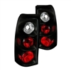 2004 - 2007 Chevy Silverado 3500 Euro Style Tail Lights - Black
