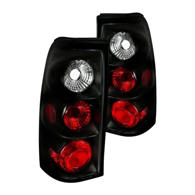 2004 - 2007 Chevy Silverado 3500 Euro Style Tail Lights - Black