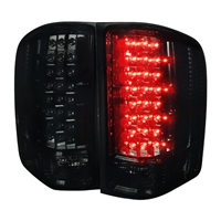 2007 - 2014 Chevy Silverado 3500HD LED Tail Lights - Smoke