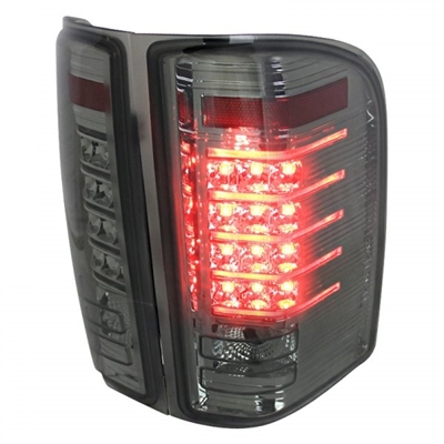 2007 - 2014 Chevy Silverado 3500HD LED Light Bar Tail Lights - Smoke