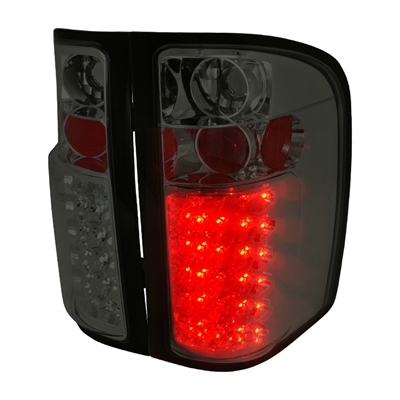 2007 - 2014 Chevy Silverado 3500HD LED Tail Lights - Smoke