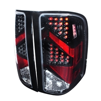 2007 - 2014 Chevy Silverado 3500HD LED Tail Lights - Black
