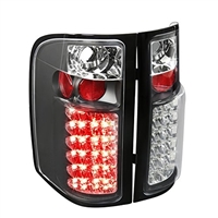 2007 - 2014 Chevy Silverado 3500HD LED Tail Lights - Black