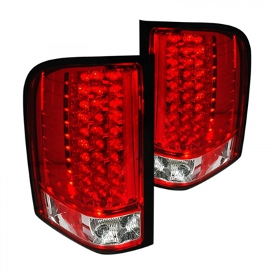 2007 - 2014 Chevy Silverado 3500HD LED Tail Lights - Red