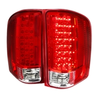 2007 - 2014 Chevy Silverado 3500HD LED Tail Lights - Red