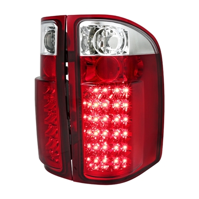 2007 - 2014 Chevy Silverado 3500HD LED Tail Lights - Red