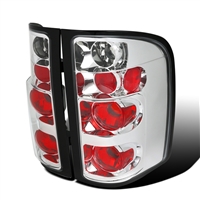 2007 - 2014 Chevy Silverado 3500HD Euro Style Tail Lights - Chrome