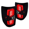 2015 - 2019 Chevy Silverado 3500HD LED Light Bar Tail Lights - Black/Smoke