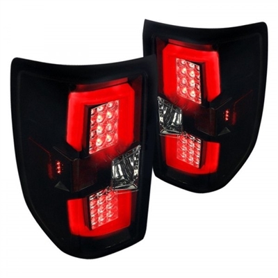 2015 - 2019 Chevy Silverado 3500HD LED Light Bar Tail Lights - Black/Smoke