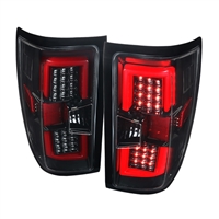 2015 - 2019 Chevy Silverado 3500HD LED Light Bar Tail Lights - Black