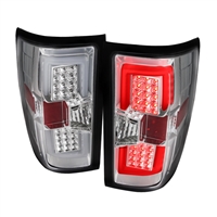2015 - 2019 Chevy Silverado 3500HD LED Light Bar Tail Lights - Chrome