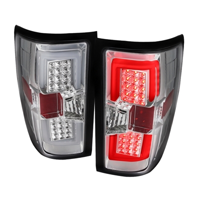 2015 - 2019 Chevy Silverado 3500HD LED Light Bar Tail Lights - Chrome