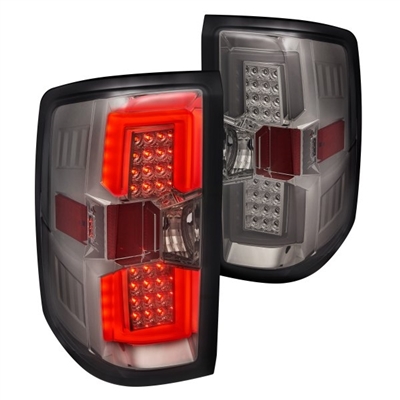 2015 - 2019 Chevy Silverado 3500HD LED Light Bar Tail Lights - Smoke
