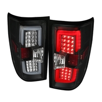 2015 - 2019 Chevy Silverado 3500HD LED Light Bar Tail Lights - Black