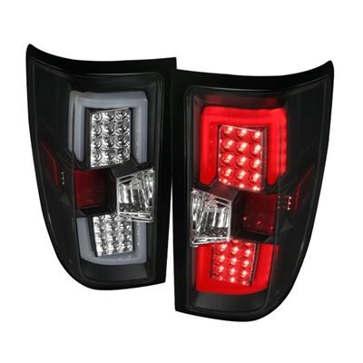 2015 - 2019 Chevy Silverado 3500HD LED Light Bar Tail Lights - Black