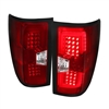 2015 - 2019 Chevy Silverado 3500HD LED Light Bar Tail Lights - Red